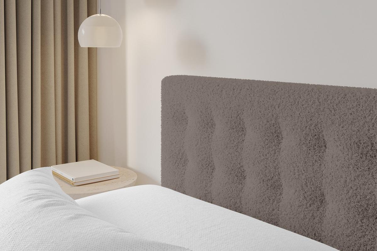 POLSTERBETT mit Bettkasten und Lattenrost, Boxbett ohne Matratze - PARI 160x200 Braun - Braun, Holzwerkstoff/Textil (160/200cm) - ALTDECOR
