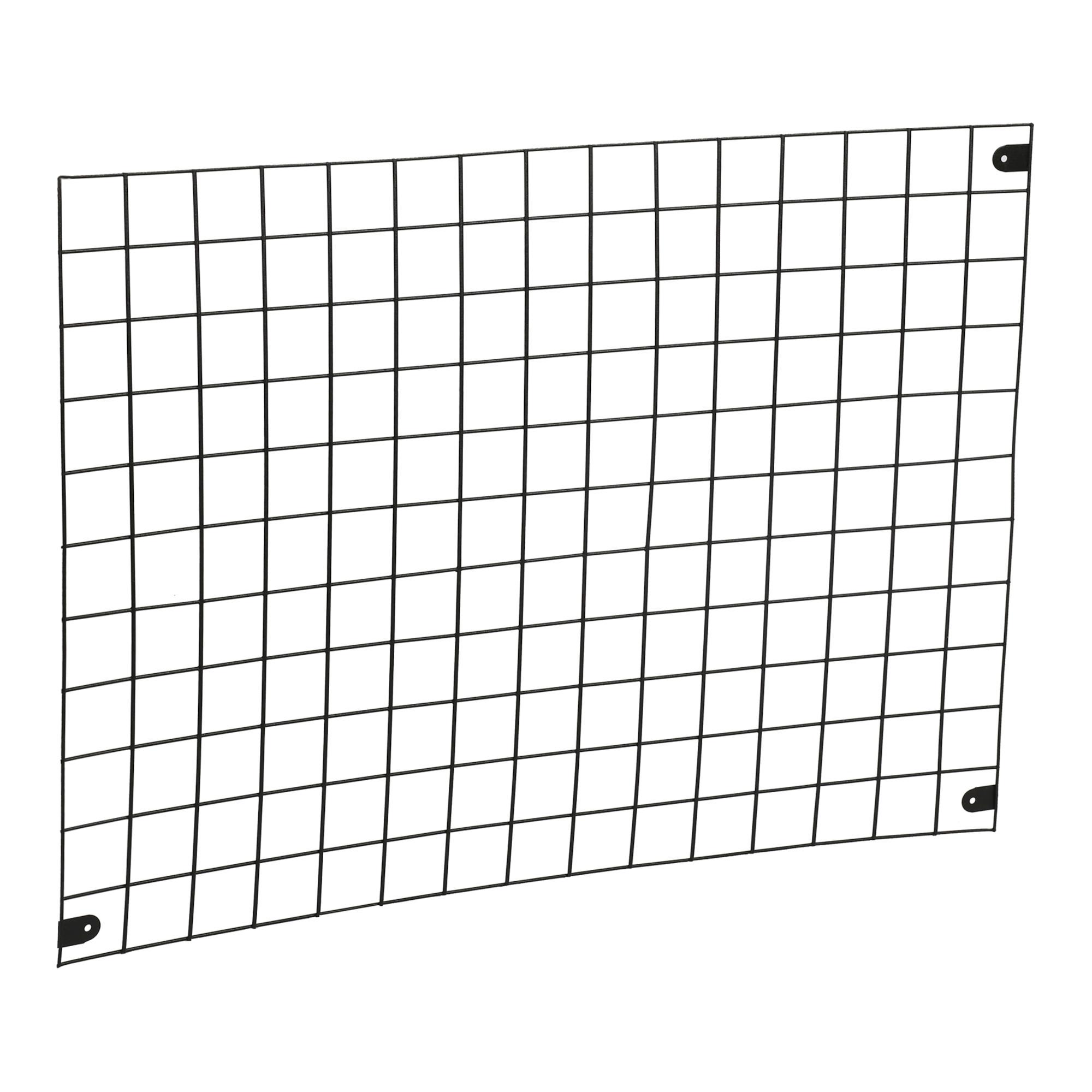 WANDGITTER Sæby - Schwarz, Metall (75/0.5/55cm) - [en.casa]
