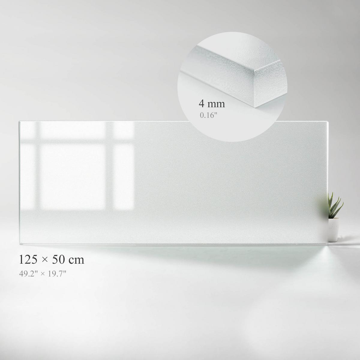 TISCHPLATTE 125x50 cm - Transparent, Glas (50/125/0.4cm) - Wallfluent
