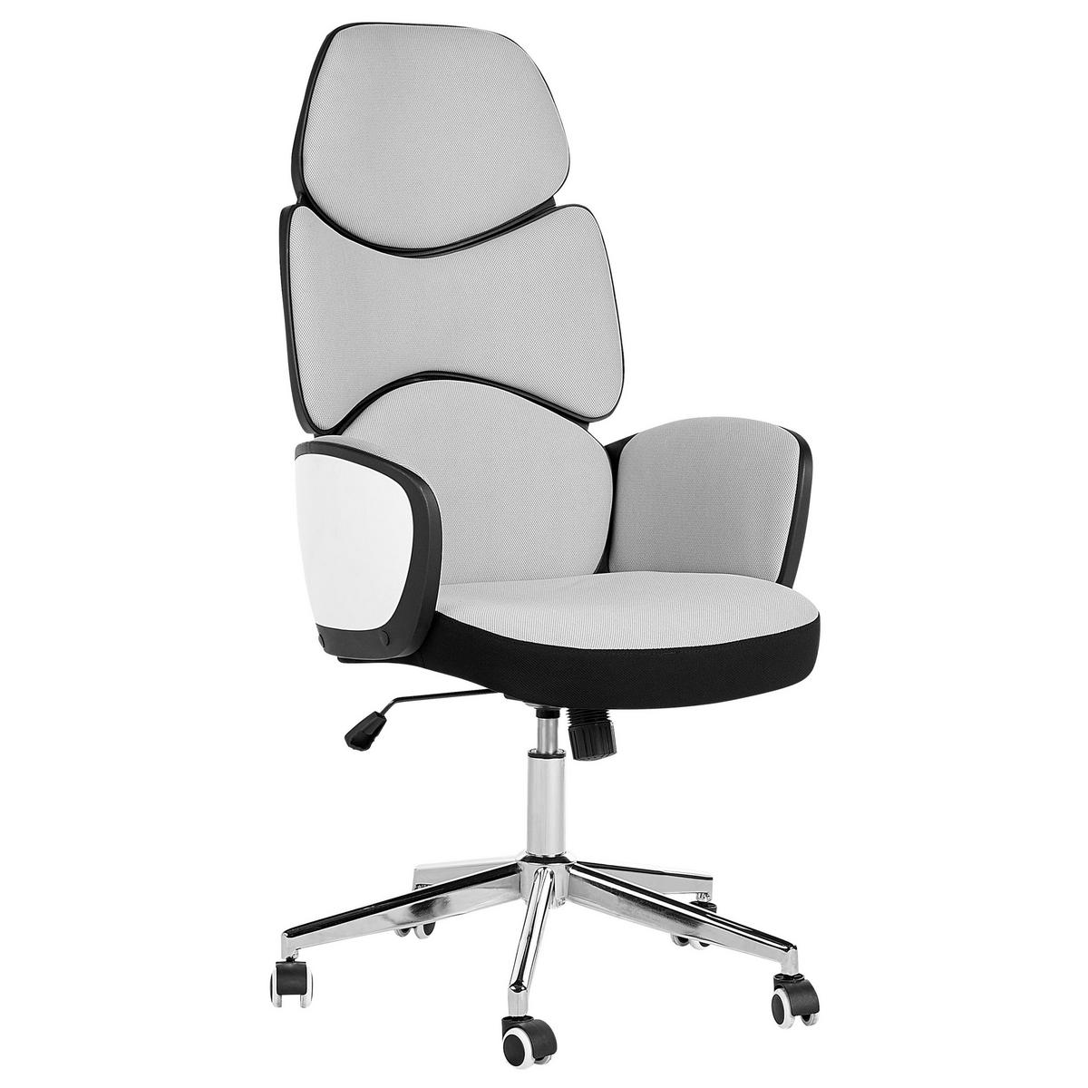 BÜROSTUHL Kunststoff Grau Splendid - Grau, Kunststoff/Textil (74/118/49cm) - Beliani