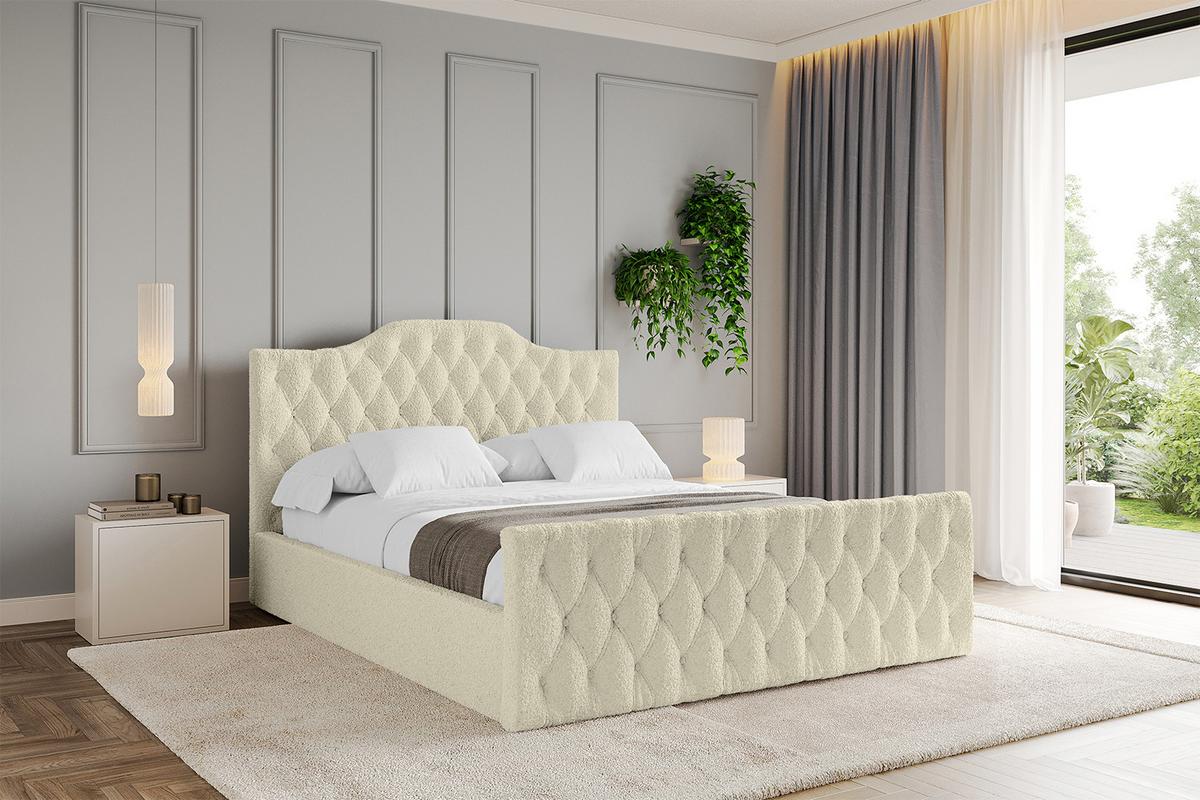 POLSTERBETT mit Bettkasten, Fußteil und Lattenrost, Boxbett mit Matratze H3/H4 - FALIO-Z 120x200 Beige - Taupe, Holzwerkstoff/Textil (120/200cm) - ALTDECOR