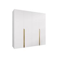 DREHTÜRENSCHRANK Mila I 200 - Goldfarben/Schwarz, Holzwerkstoff/Kunststoff (200/202/52cm) - MIRJAN24