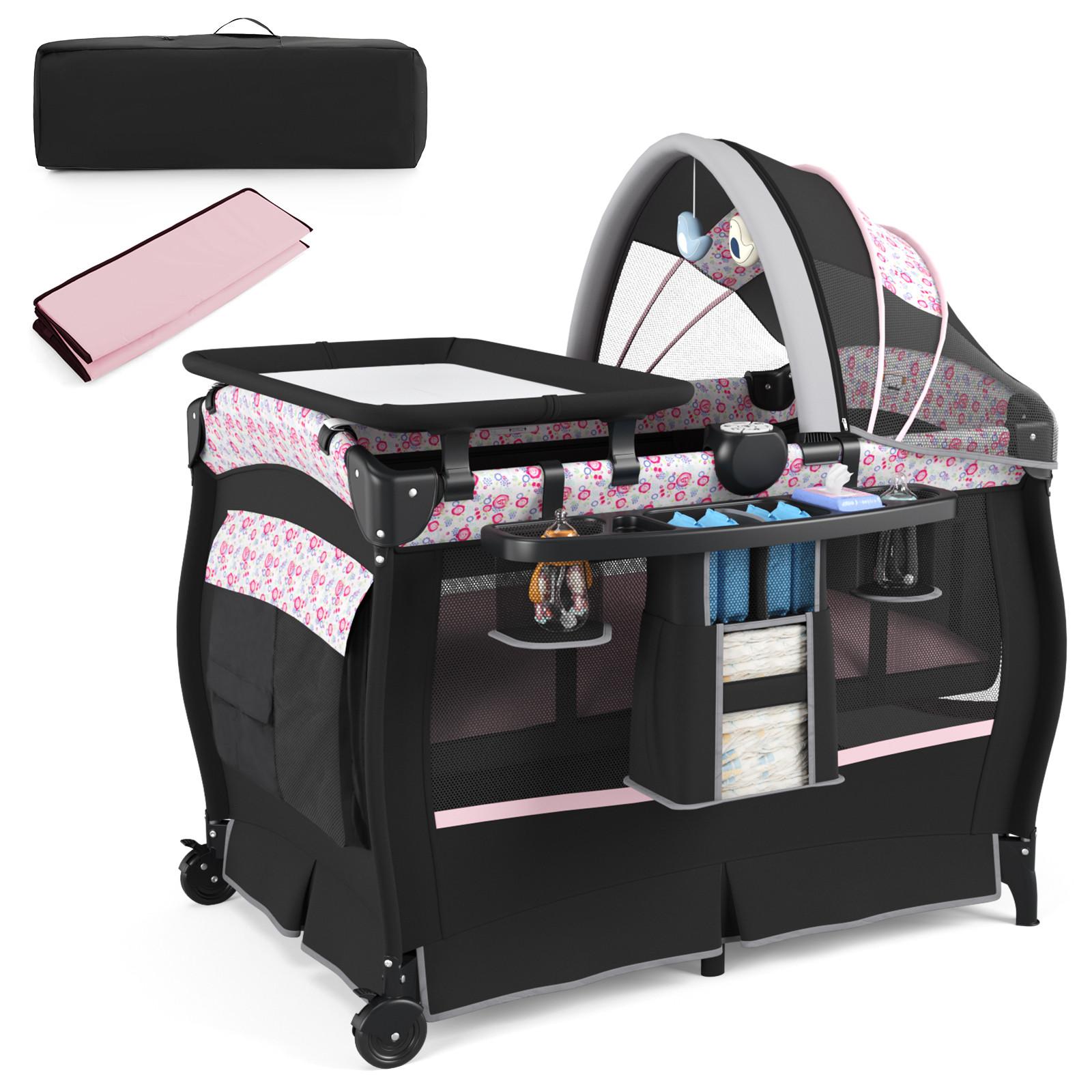 BEISTELLBETT Schwarz - Schwarz, Textil - COSTWAY
