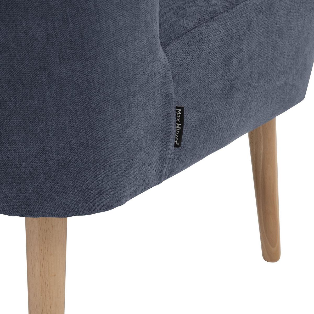 SESSEL Kamle Bezug Flachgewebe Buche natur / blau - Blau, Kunststoff (68/78/58cm) - 58aufmkessel