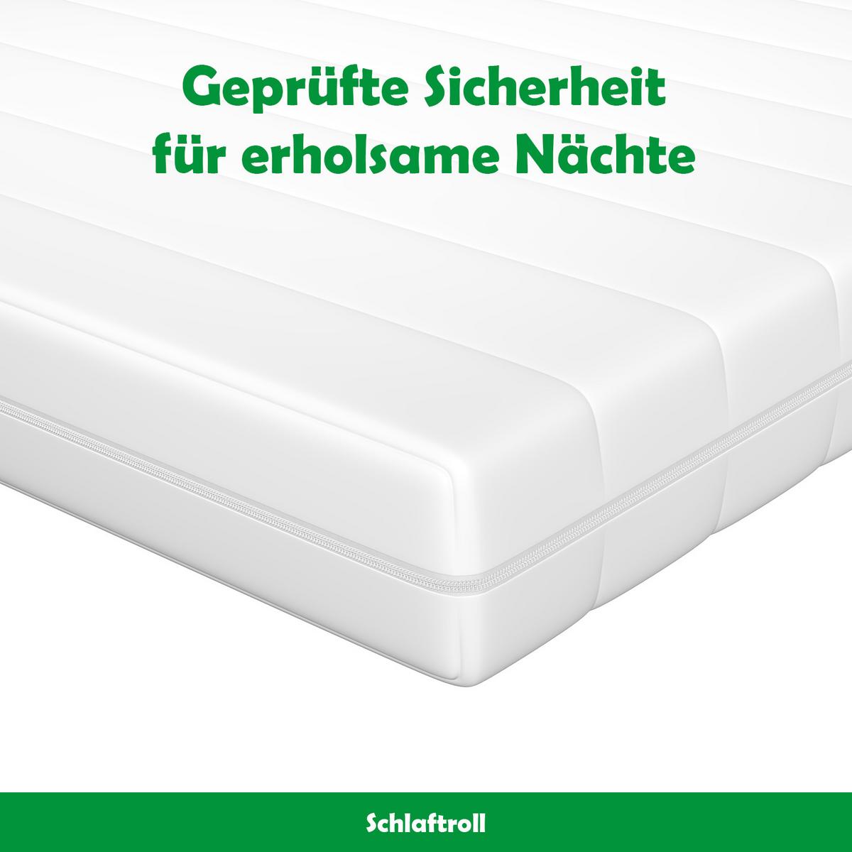 7-ZONEN KALTSCHAUMMATRATZE 100 x 190 - Weiß, Textil (100/190cm) - Schlaftroll