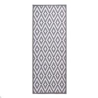 OUTDOORTEPPICH-LÄUFER Zoe geometrisch gemustert 75/200 cm - Hellgrau, Kunststoff (75/200cm) - Homescapes