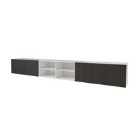LOWBOARD KITO-W 3x100x40x40 cm - Weiß / Schwarz - Schwarz/Weiß, Holzwerkstoff (300/40/40cm) - ALTDECOR