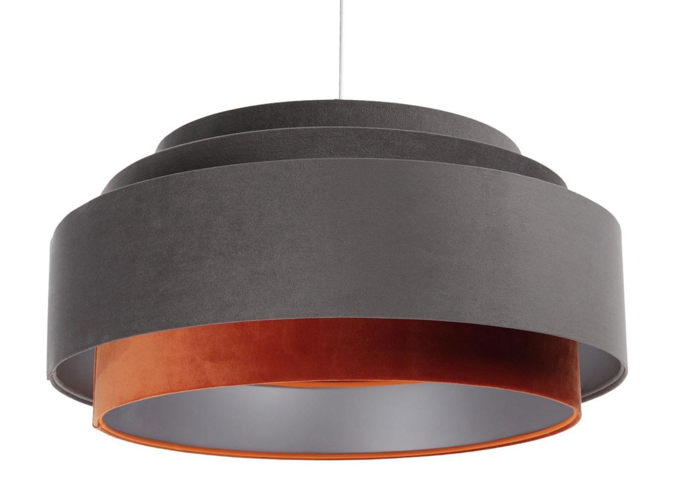 HÄNGELEUCHTE Grau 60/30 cm - Orange/Grau, Kunststoff (60/2.1/30cm) - ONZENO