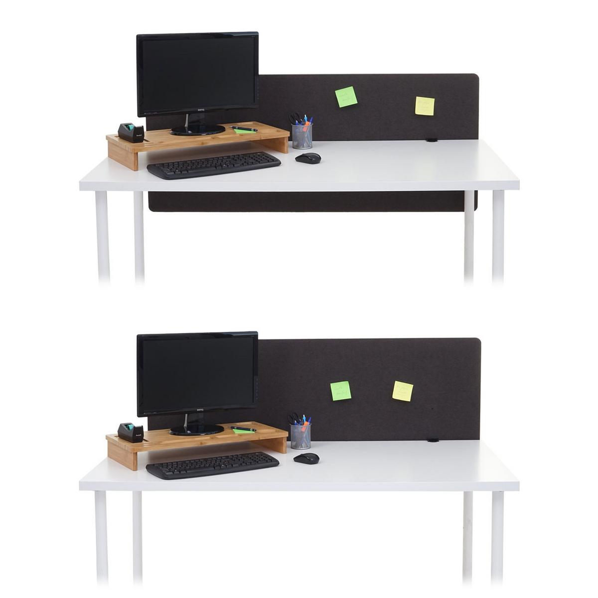 AKUSTIK-TISCHTRENNWAND Braun - Braun, Textil (140/60/2cm) - MCW