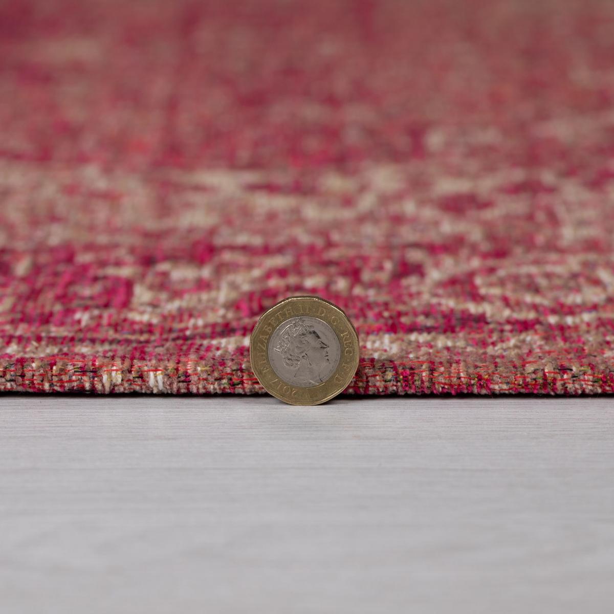 TEPPICH COQUET, im Vintage-Stil, Rosa, 155 x 230 cm - Rosa, Textil (230/155cm) - KADIMA DESIGN