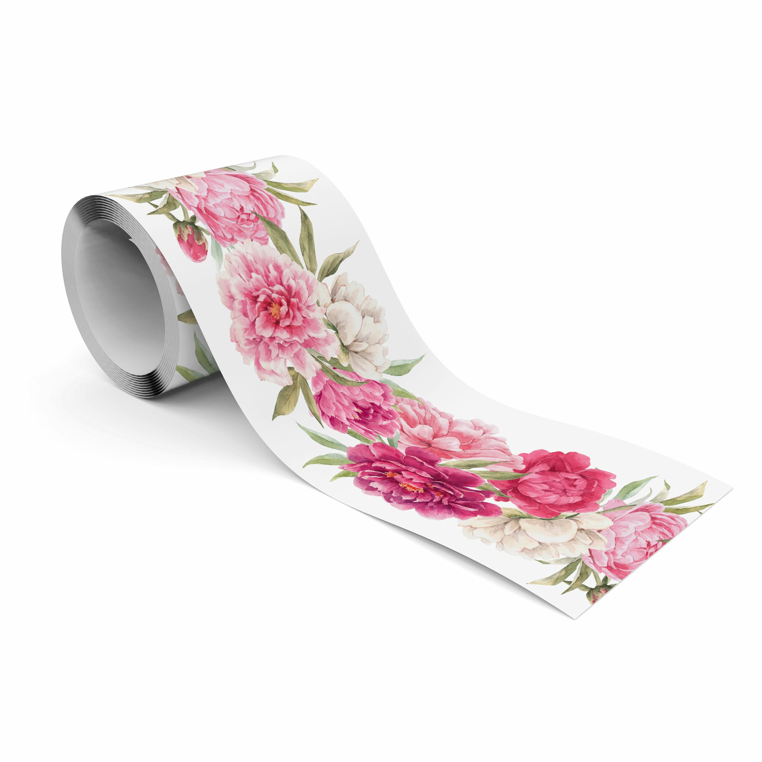 TAPETENBORDÜRE selbstklebend Pfingstrosen Blumen Natur - Beige/Weiß, Papier (10/300/300cm) - Muralo