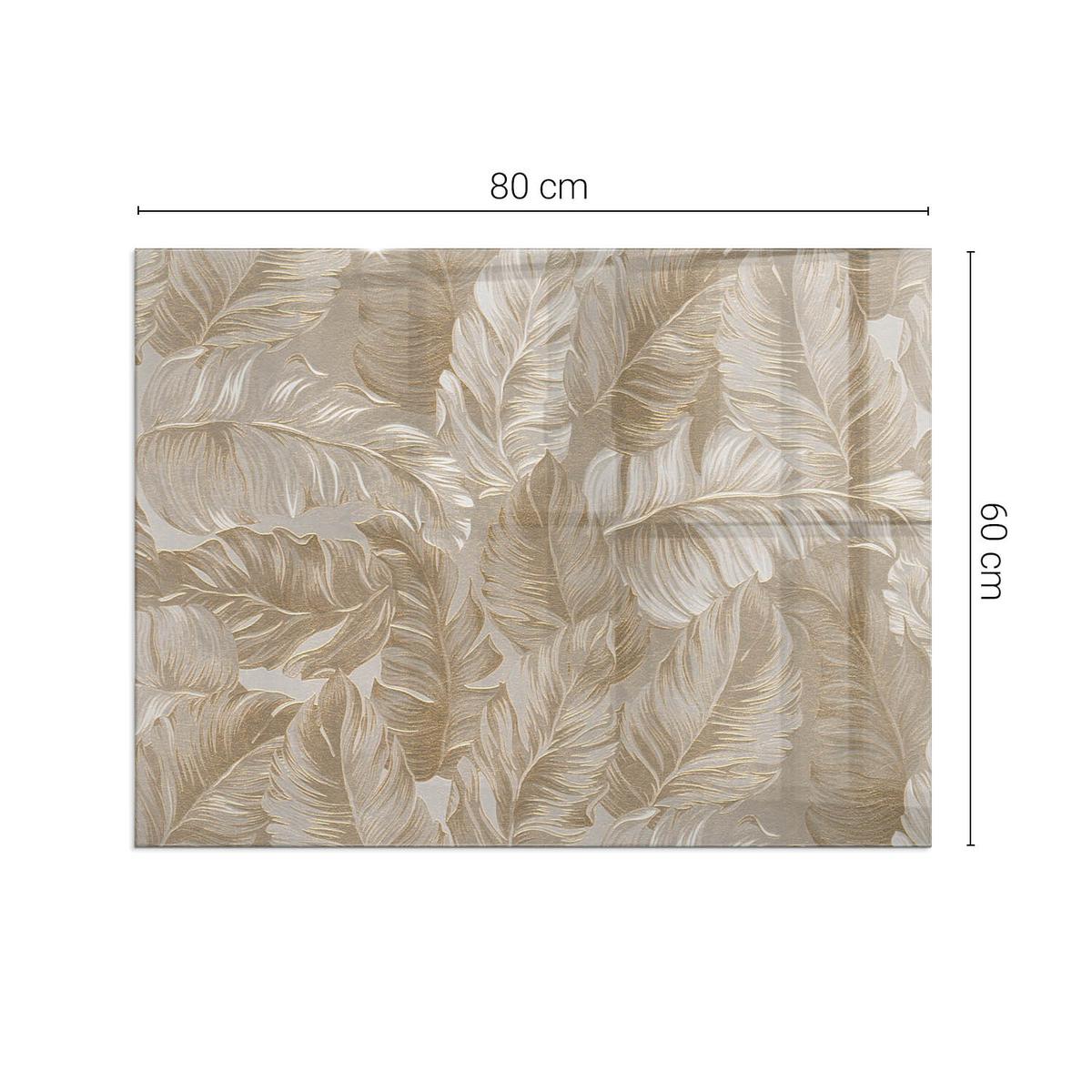 GLASPLATTE für Kamin 80x60 cm - Beige, Glas (80/60/0.4cm) - TULUP