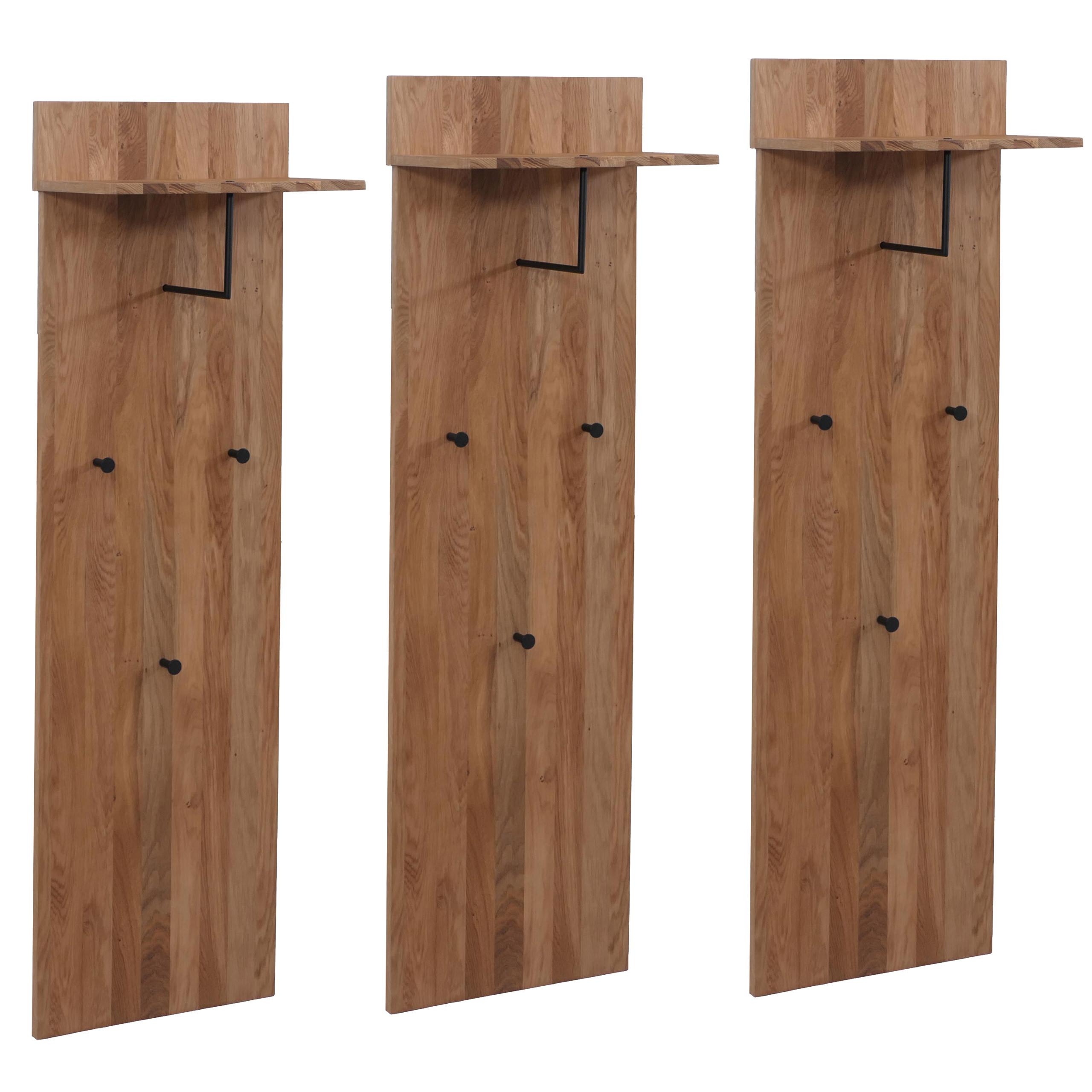 GARDEROBENPANEEL 3ER-SET Eiche Dekor - Eiche Wotan, Holz (42/135/22cm) - MCW