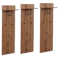 GARDEROBENPANEEL 3ER-SET Eiche Dekor - Eiche Wotan, Holz (42/135/22cm) - MCW