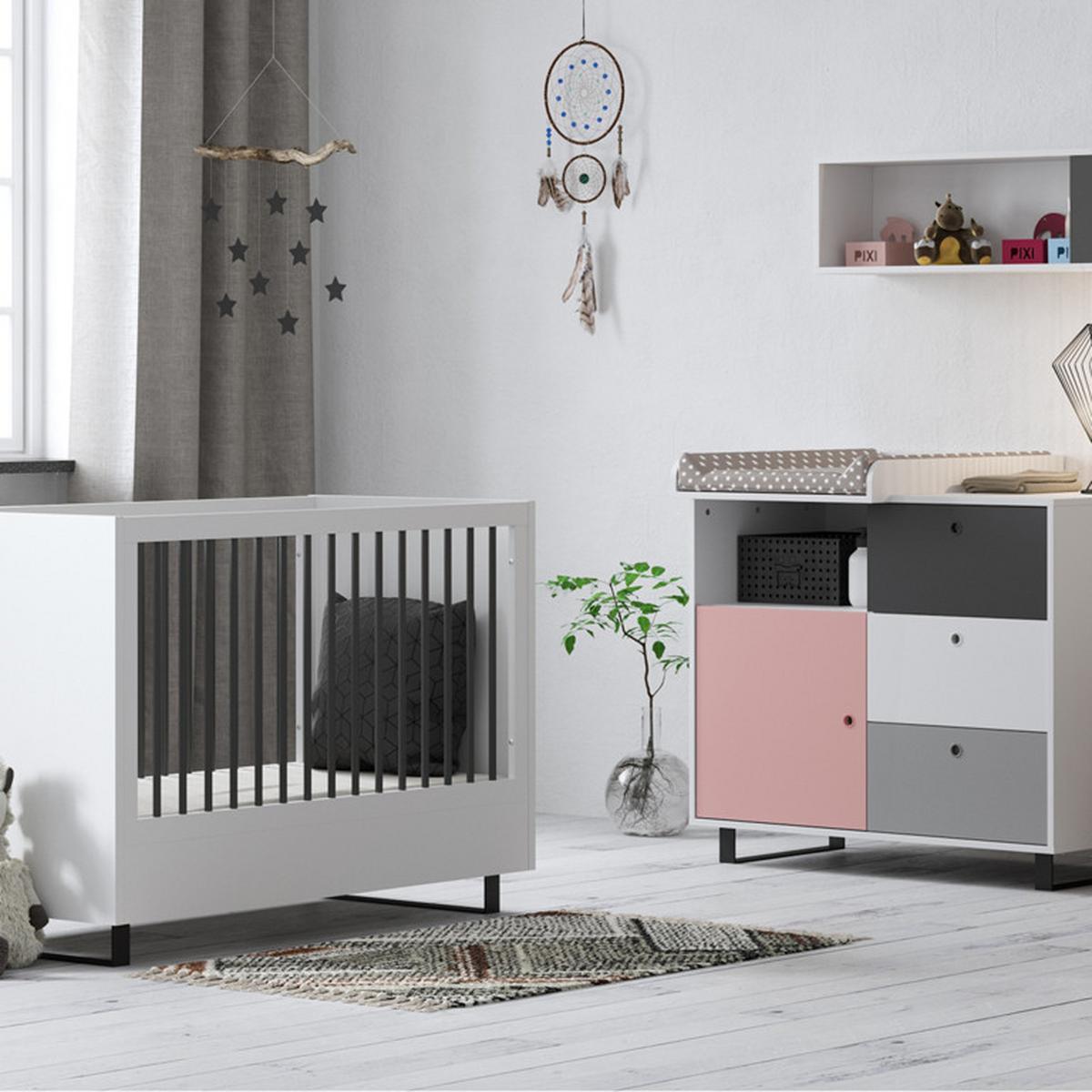 KINDERKOMMODE Rosa - Pink, Holzwerkstoff (103.5/96.5/55cm) - Petits-meubles
