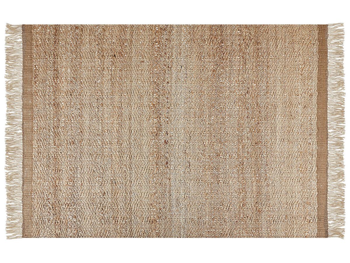 TEPPICH geflochten Abana 230/160 cm - Beige, Naturmaterialien (160/230cm) - Beliani