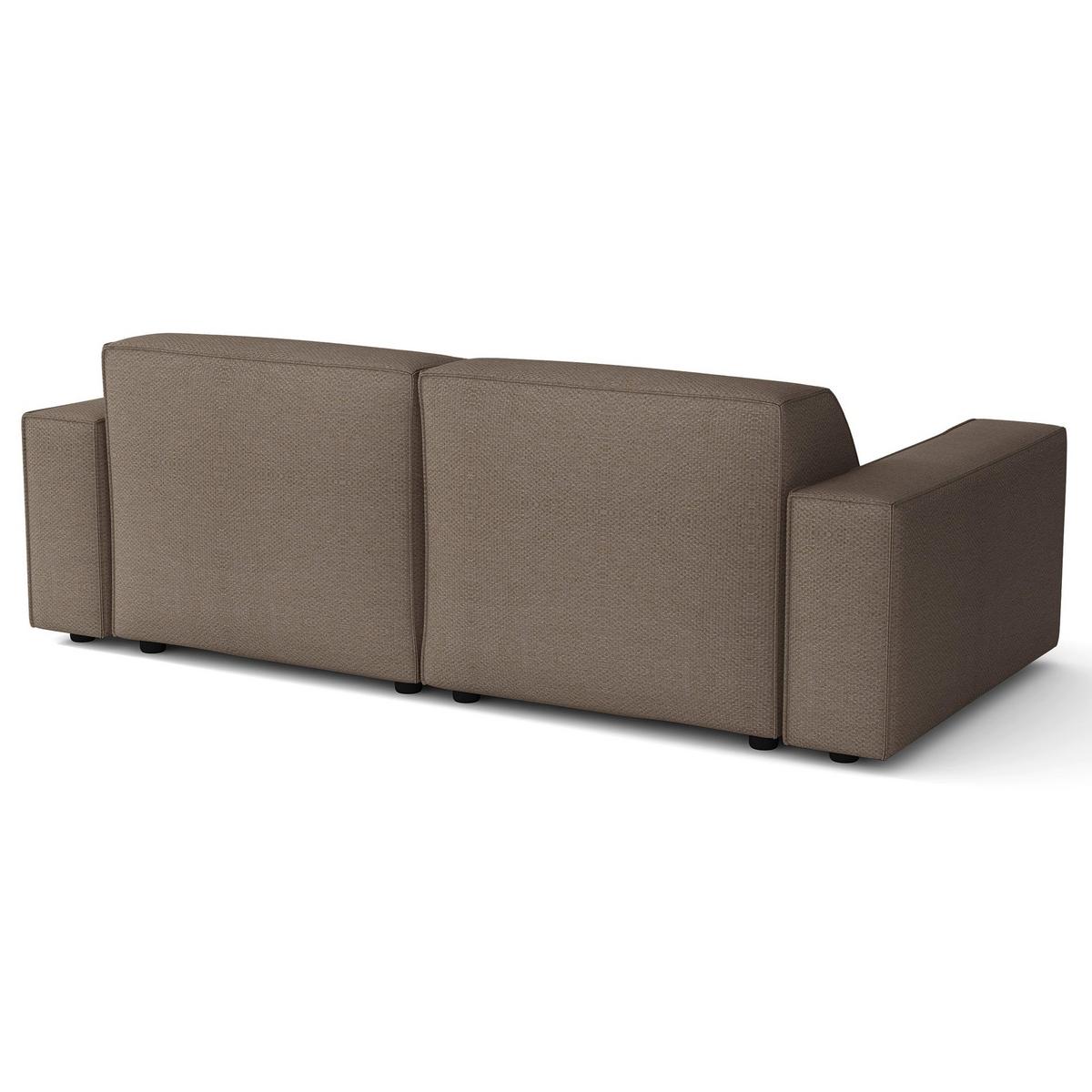 ECKSOFA Sellmo 210 cm - Hellbraun/Schwarz, Kunststoff/Textil (210/166cm) - Selsey
