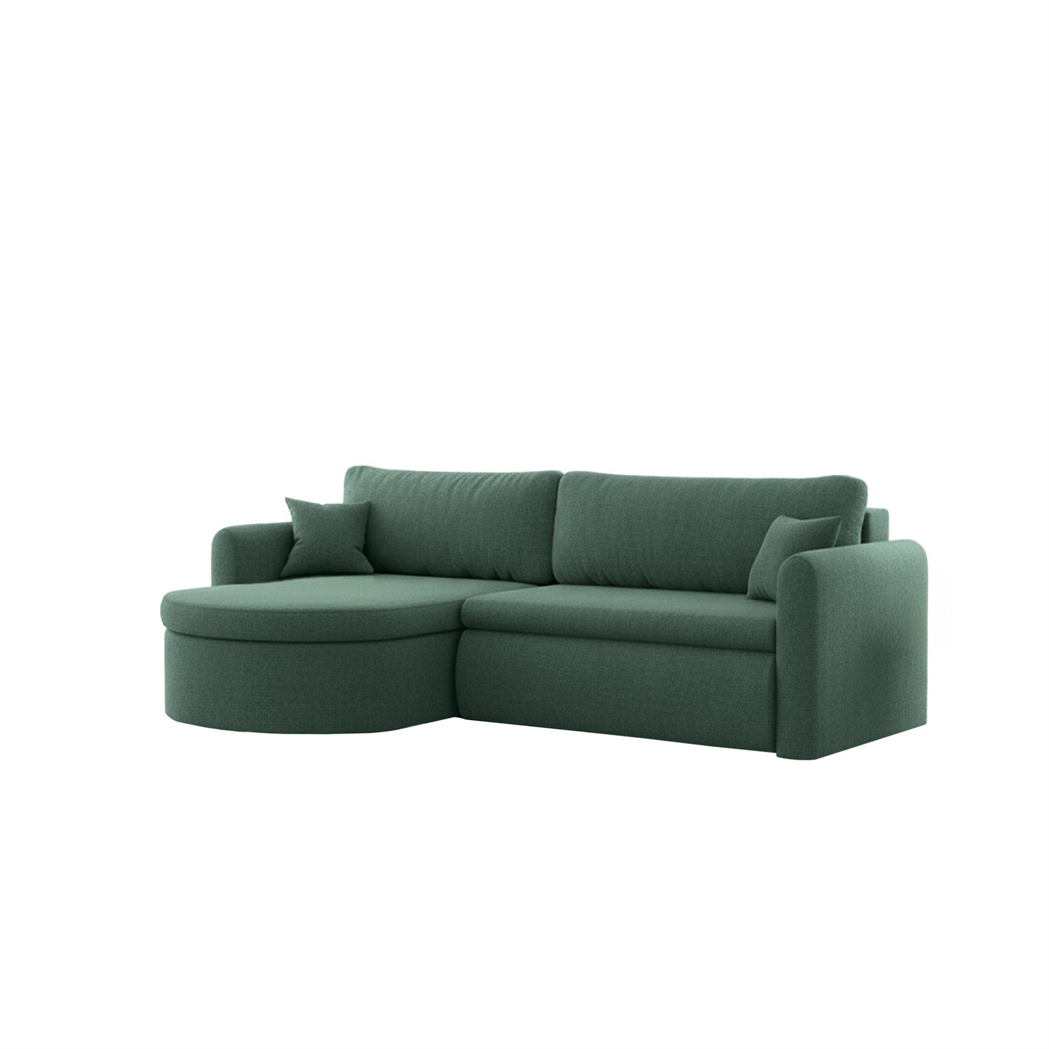 ECKSOFA Feliz In Faro - Grün, Holzwerkstoff/Textil (160/250cm) - Fun Möbel
