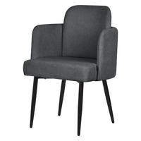 ESSZIMMERSTUHL Anthrazit mit Stoffbezug - Anthrazit/Schwarz, Textil/Metall (59/86/59cm) - ML-DESIGN