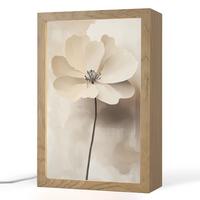 TISCHLEUCHTE Blume - Beige - Farbe - Schatten 20x30 cm - Alteiche, Holzwerkstoff (8/20/30cm) - OnlyWow