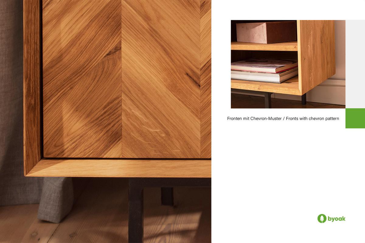 KOMMODE LEON Wildeiche - Wildeiche, Holz (97/80/45cm) - byoak
