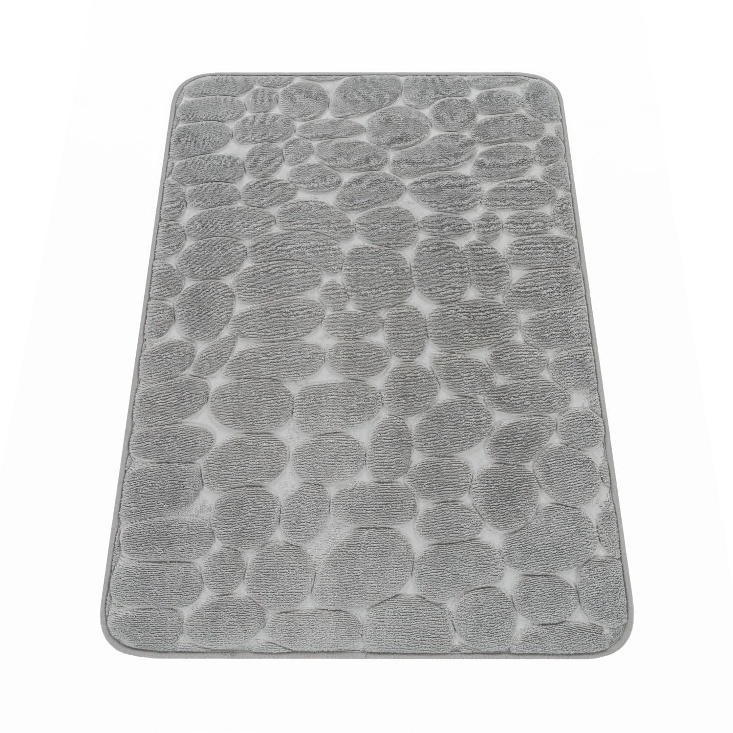 STRUKTURTEPPICH Waschbar handgewebt, abstrakt in 3D, Grau, 65 x 120 cm - Grau, Textil (65/120cm) - KADIMA DESIGN