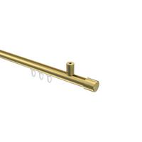 GARDINENSTANGE INNENLAUF Sonius Santo 140 cm, 1-läufig, 20 mm Ø Messing-Optik - Messingfarben, Metall (140cm) - INTERDECO