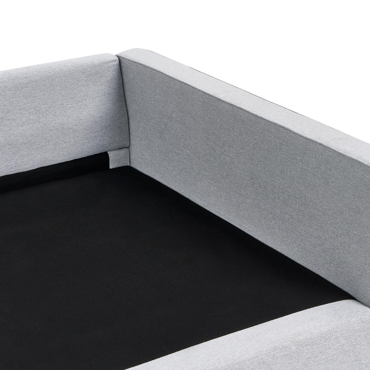 3-SITZER-SOFA grau Vinstra - Hellbraun/Grau, Textil (250/80/125cm) - Beliani