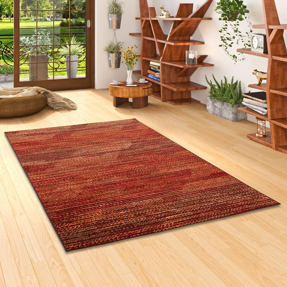 MODERN DESIGNER VELOURS TEPPICH SAMBA - Terracotta, Textil (120/170cm) - Pergamon