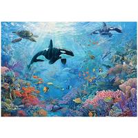 FOTOTAPETE Ozean Korallenriff Blau 150x105 cm - Multicolor, Papier (150/105cm) - Wallarena