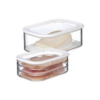FRISCHHALTEDOSEN WURST UND KÄSE Modula weiß 2er Set - Weiß, Kunststoff (2/2/2cm) - Mepal