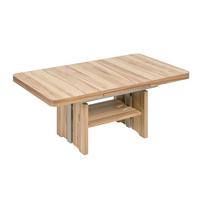 FUNKTIONSTISCH Camella höhenverstellbar und ausziehbar 120(160) x 70 x 56-75 Couchtisch massiv Kernbuche - Braun, Holz (120/70/56cm) - 58aufmkessel