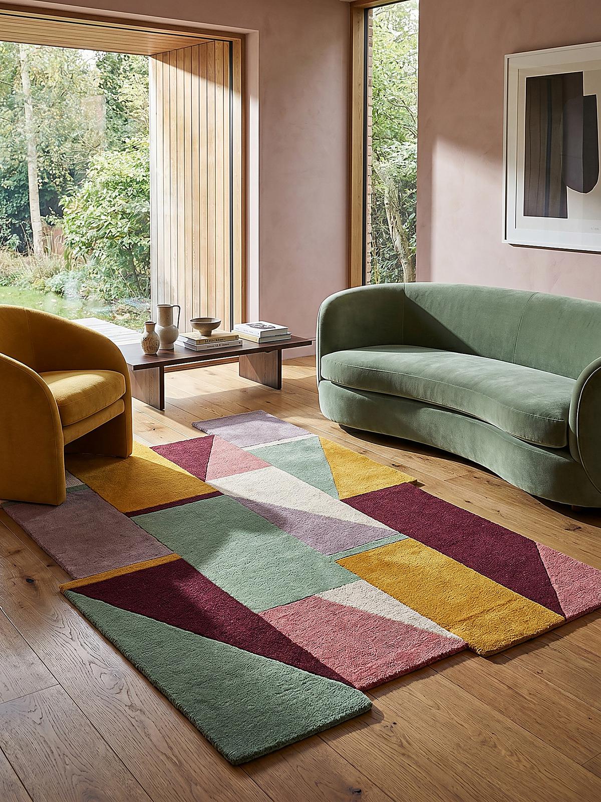 TEPPICH aus Wolle HALLEIN in Pastell, geometrisch, 200 x 290 cm - Multicolor, Textil (200/290cm) - KADIMA DESIGN