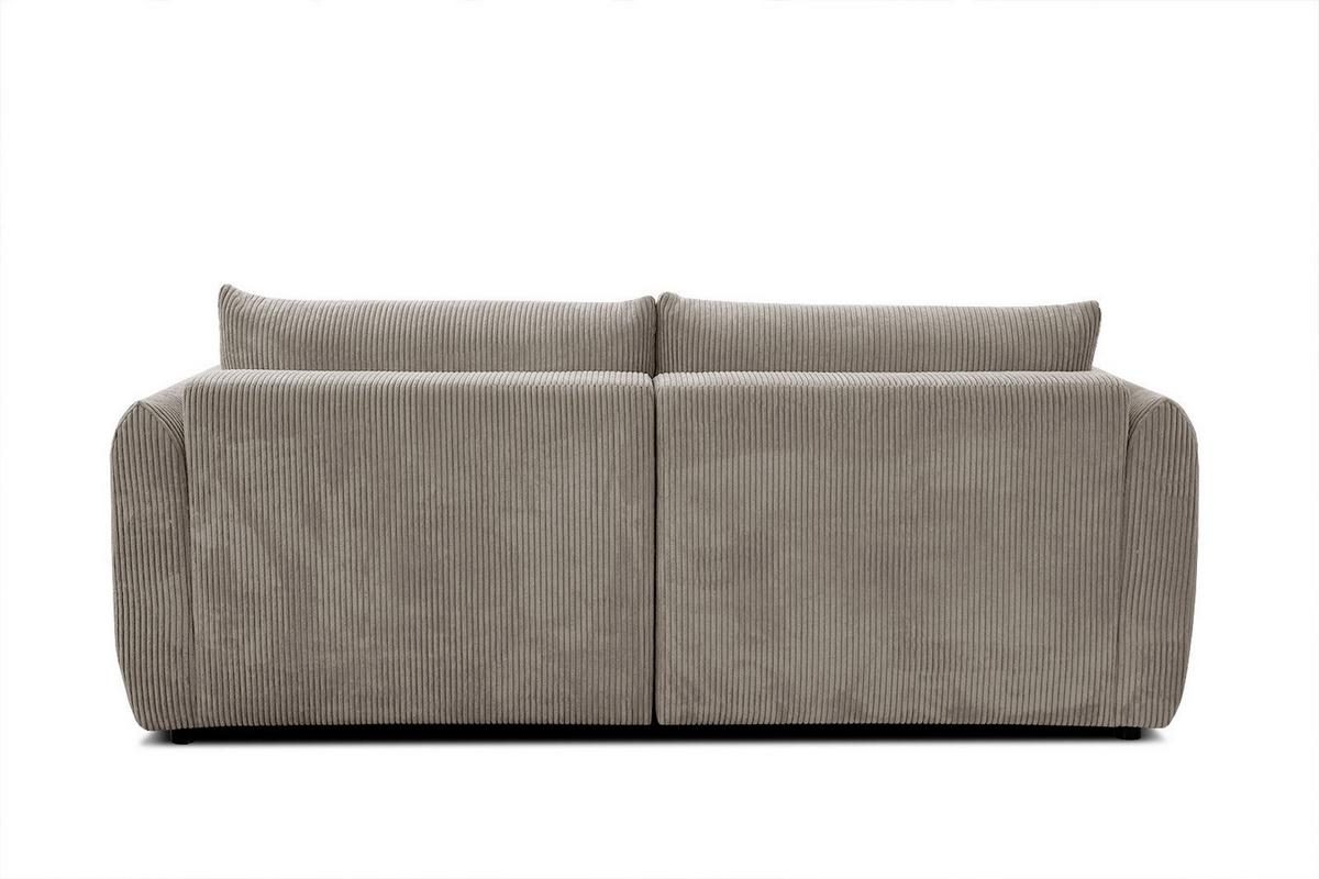 ECKSOFA TAUER 3-Sitzer, taupe - Taupe/Schwarz, Holzwerkstoff/Kunststoff (206/173cm) - Wozimo