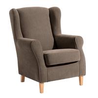 OHRENSESSEL Karlen Bezug Veloursstoff Buche natur / sahara - Buchefarben/Sahara, Kunststoff (86/103/77cm) - 58aufmkessel