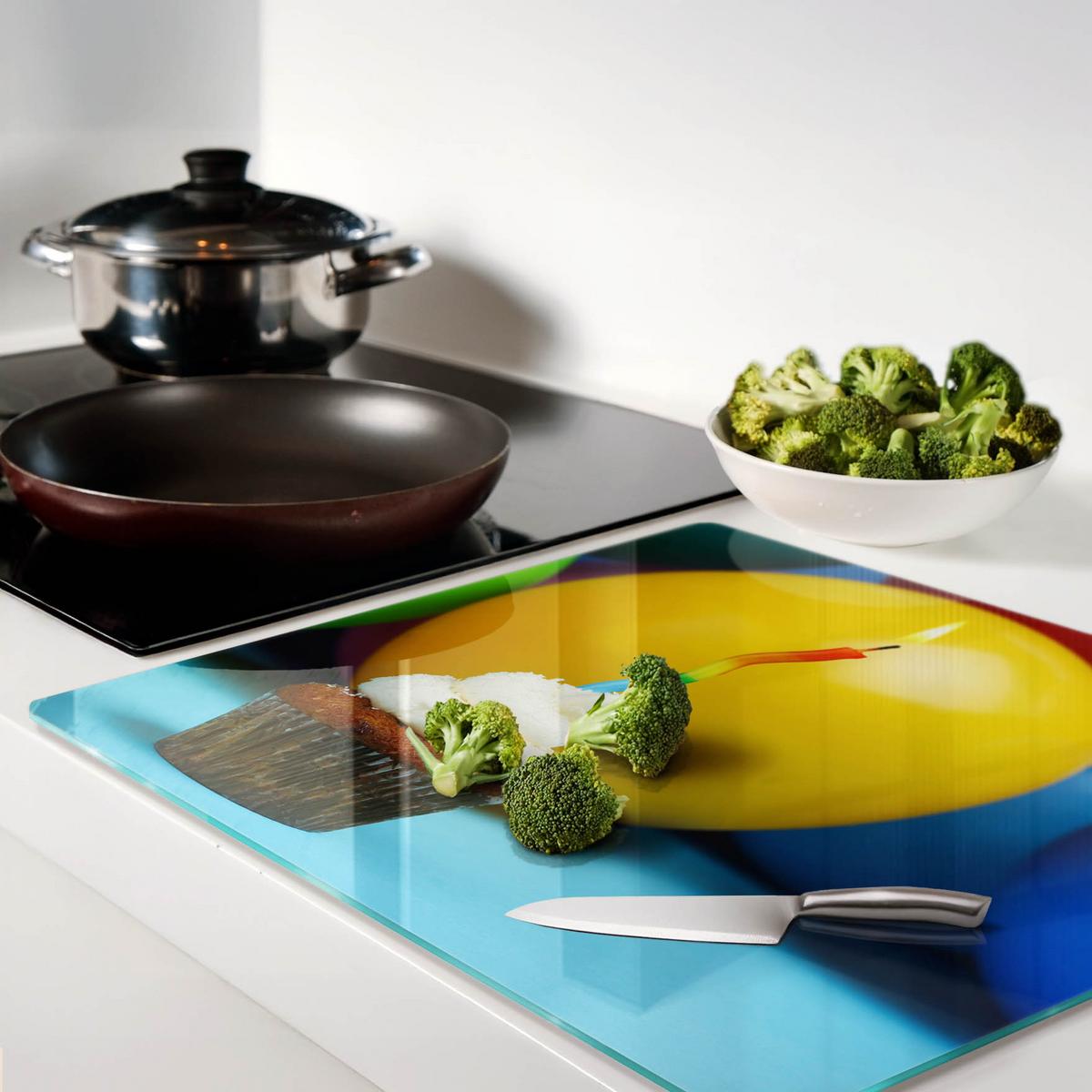 GLASPLATTE 60x52 cm Kleiner Gugelhupf - Multicolor, Glas (60/0.4/52cm) - TULUP