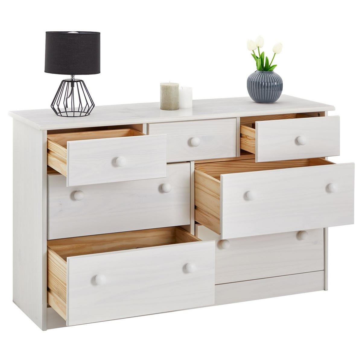 KOMMODE RONDO weiß - Weiß, Holz (117/74/35cm) - IDIMEX