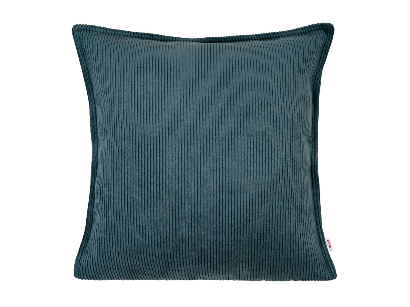 KISSENHÜLLE HYggelig No.1 nord-blau Cord-Samt 50/50 cm - Blau, Textil (50/50cm) - beties Heimtextil