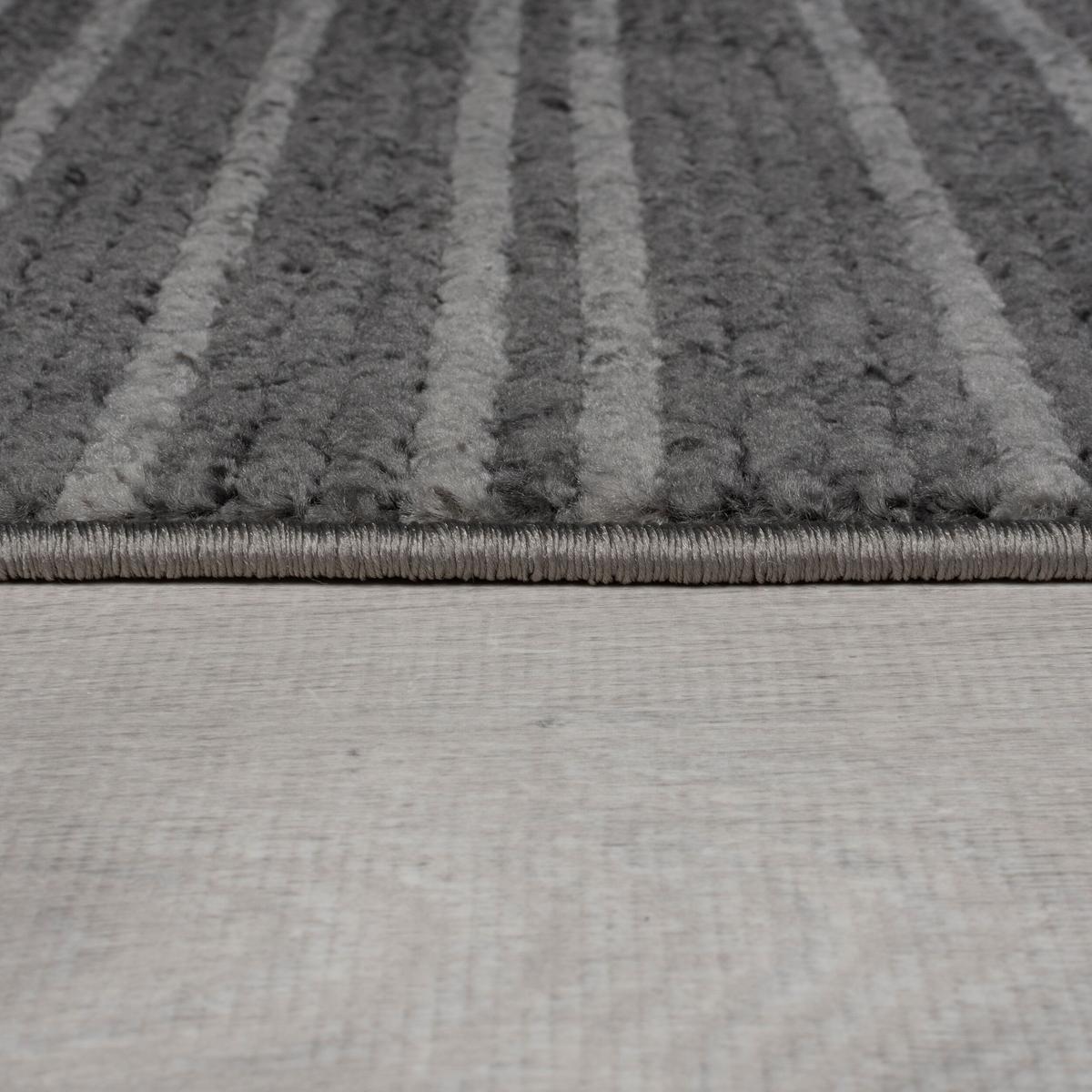 TEPPICH BREDE, gestreift, Anthrazit, 200 x 300 cm - Anthrazit, Textil (200/300cm) - KADIMA DESIGN