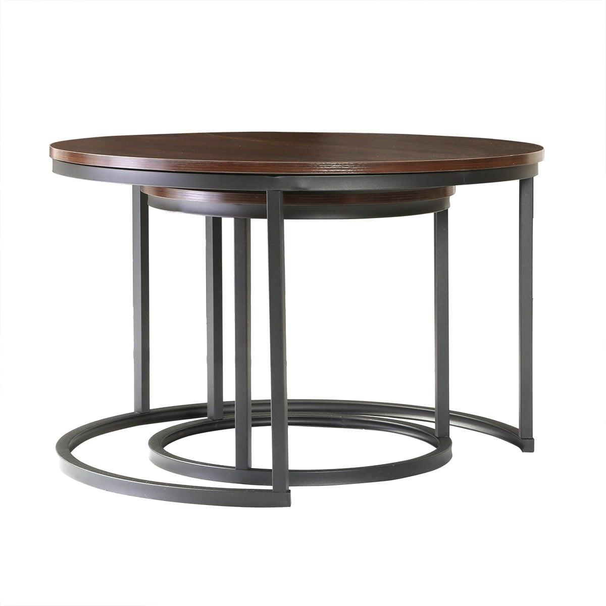 BEISTELLTISCH im 2er-Set - 70/70/45,5 cm - Schwarz, Holzwerkstoff (77.5/70/45.5cm) - Calicosy