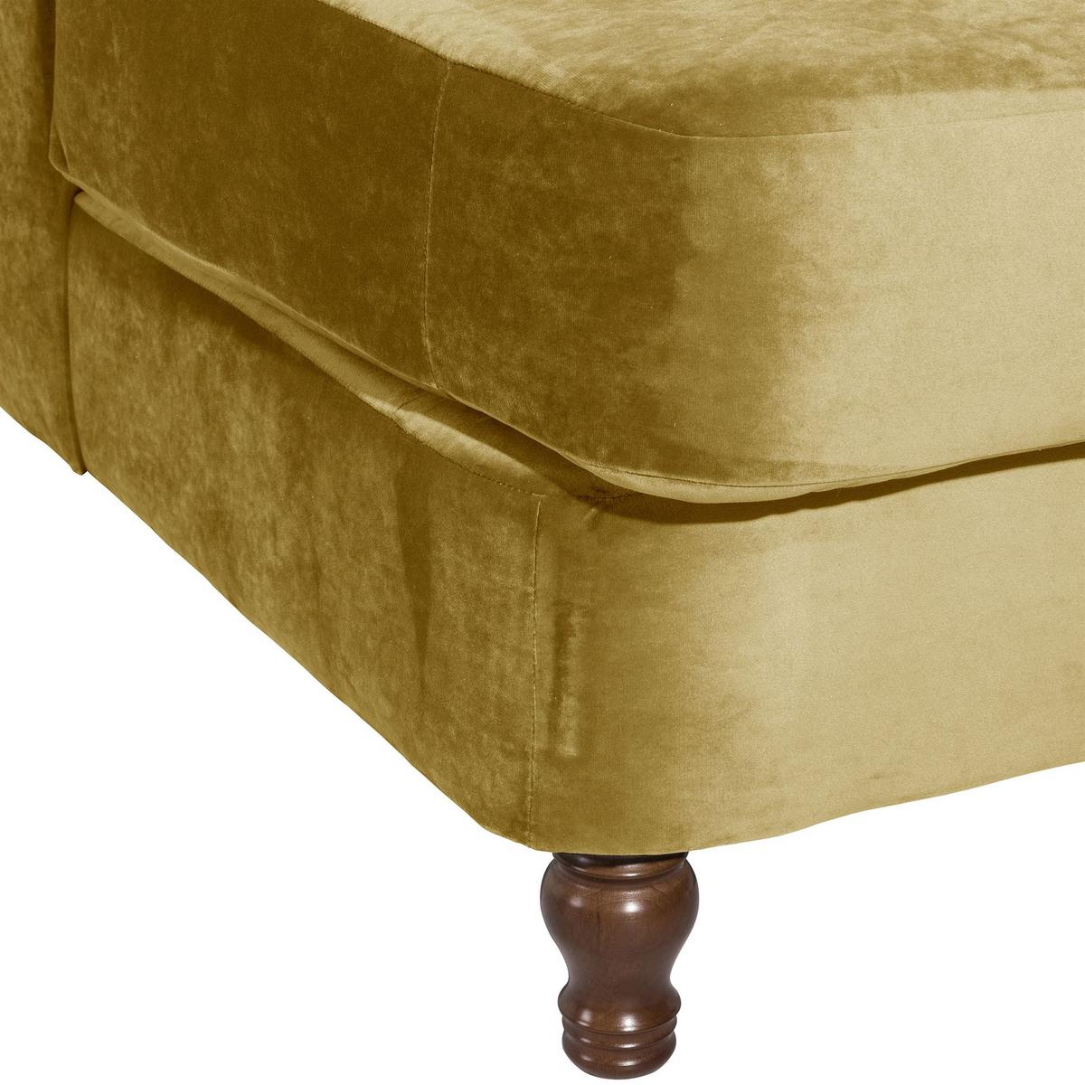 SESSEL XXL inkl. Kissen Karley Samtvelours mais - Currygelb, Kunststoff (103/103/149cm) - 58aufmkessel