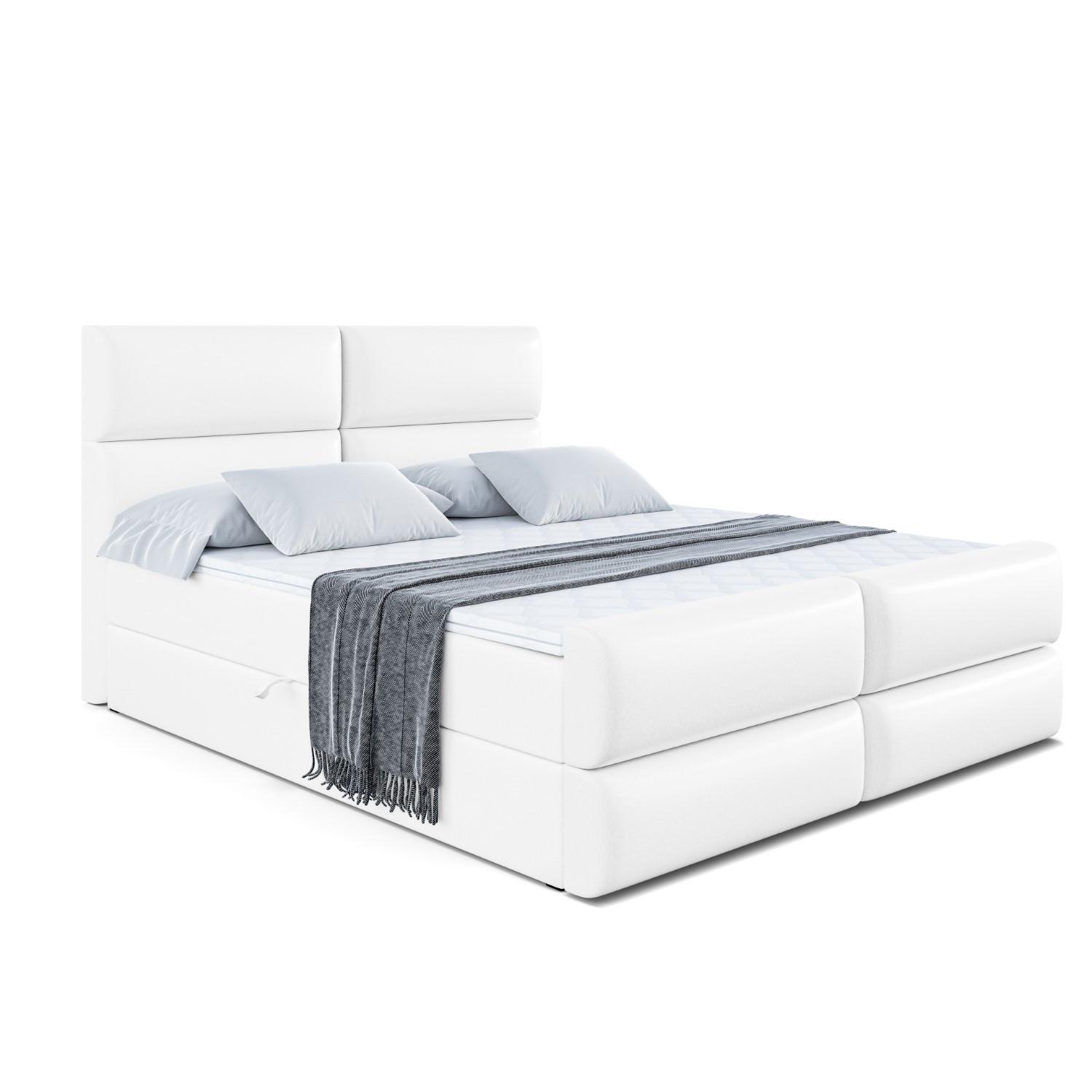 BOXBETT BOXI3-Z - 180x200 cm - H4 - Weiß Hochglanz - Weiß Hochglanz, Holzwerkstoff (180/200cm) - ALTDECOR