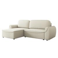 ECKSOFA Loom - Creme/Schwarz, Holz/Kunststoff (261/175cm) - MIRJAN24