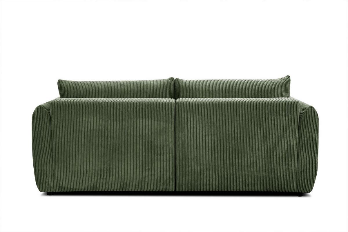 ECKSOFA TAUER 3-Sitzer, olivgrün - Schwarz/Olivgrün, Holzwerkstoff/Kunststoff (173/206cm) - Wozimo