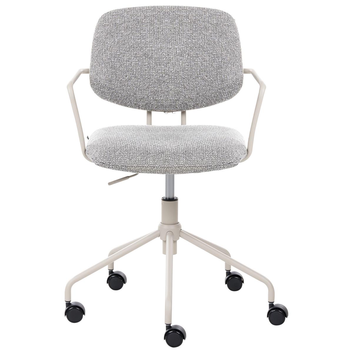 BÜROSTUHL Stoff Grau Ripley - Beige, Textil (60/82/60cm) - Beliani