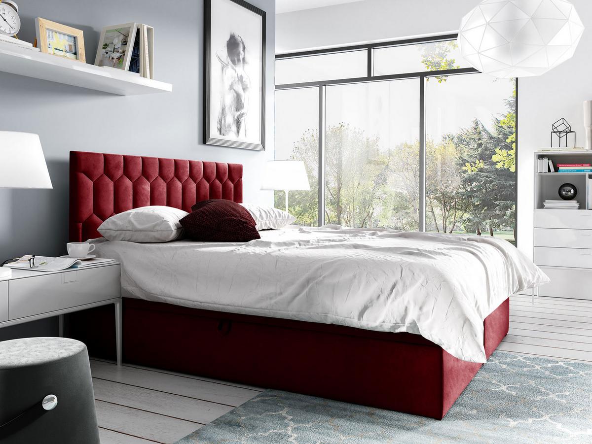 BOXBETT Top M24 - H3 - Rot, Holz (160/200cm) - MIRJAN24