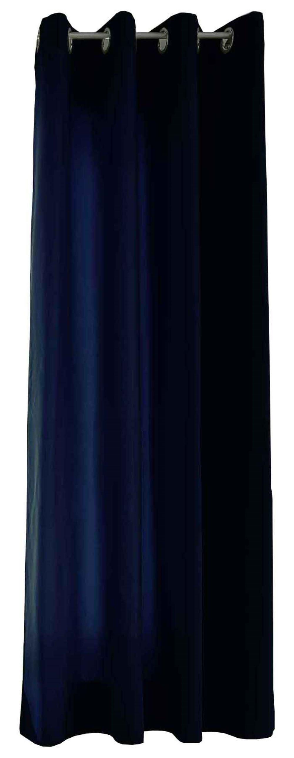 VORHANG BERLIN HxB 245x140cm Dunkelblau - Dunkelblau, Textil (140/245cm) - Gardinenbox