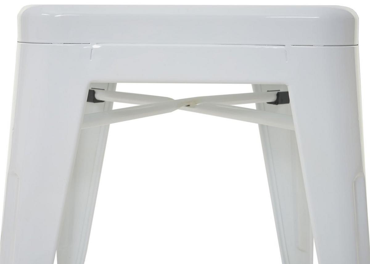 HOCKER Weiß 4er-Set - Weiß, Metall (39/46/39cm) - MCW