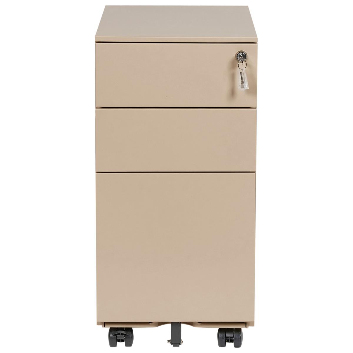 BÜROSCHRANK Metall Beige Bolsena - Beige, Metall (30/60/45cm) - Beliani