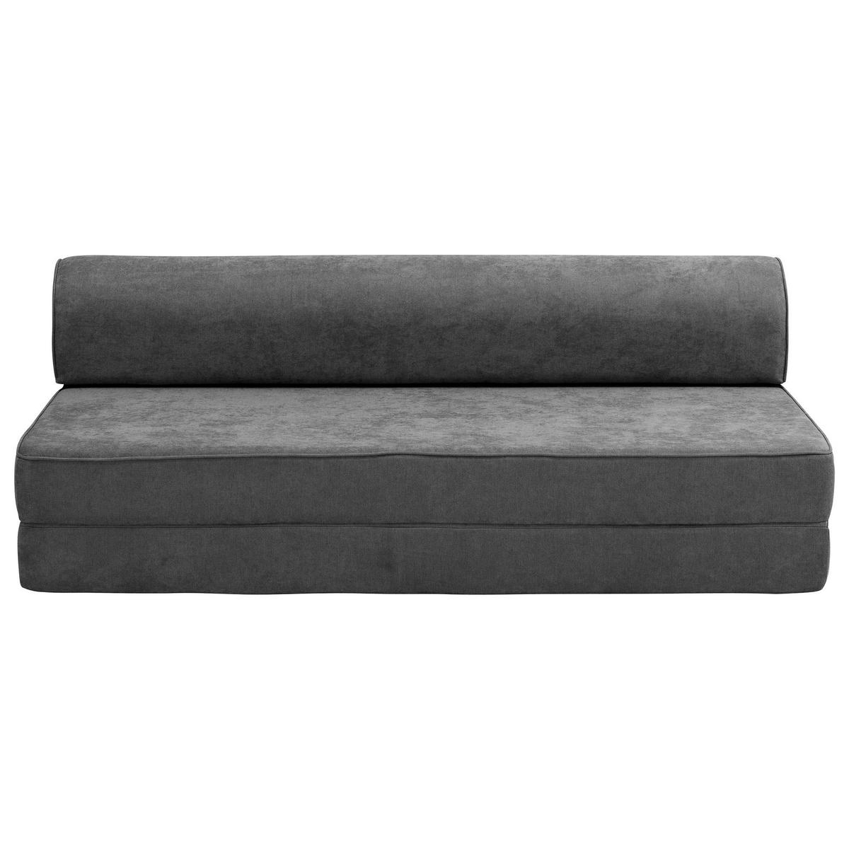 FALTSOFA Katusha Flachgewebe anthrazit - Anthrazit, Kunststoff (80/57/160cm) - 58aufmkessel
